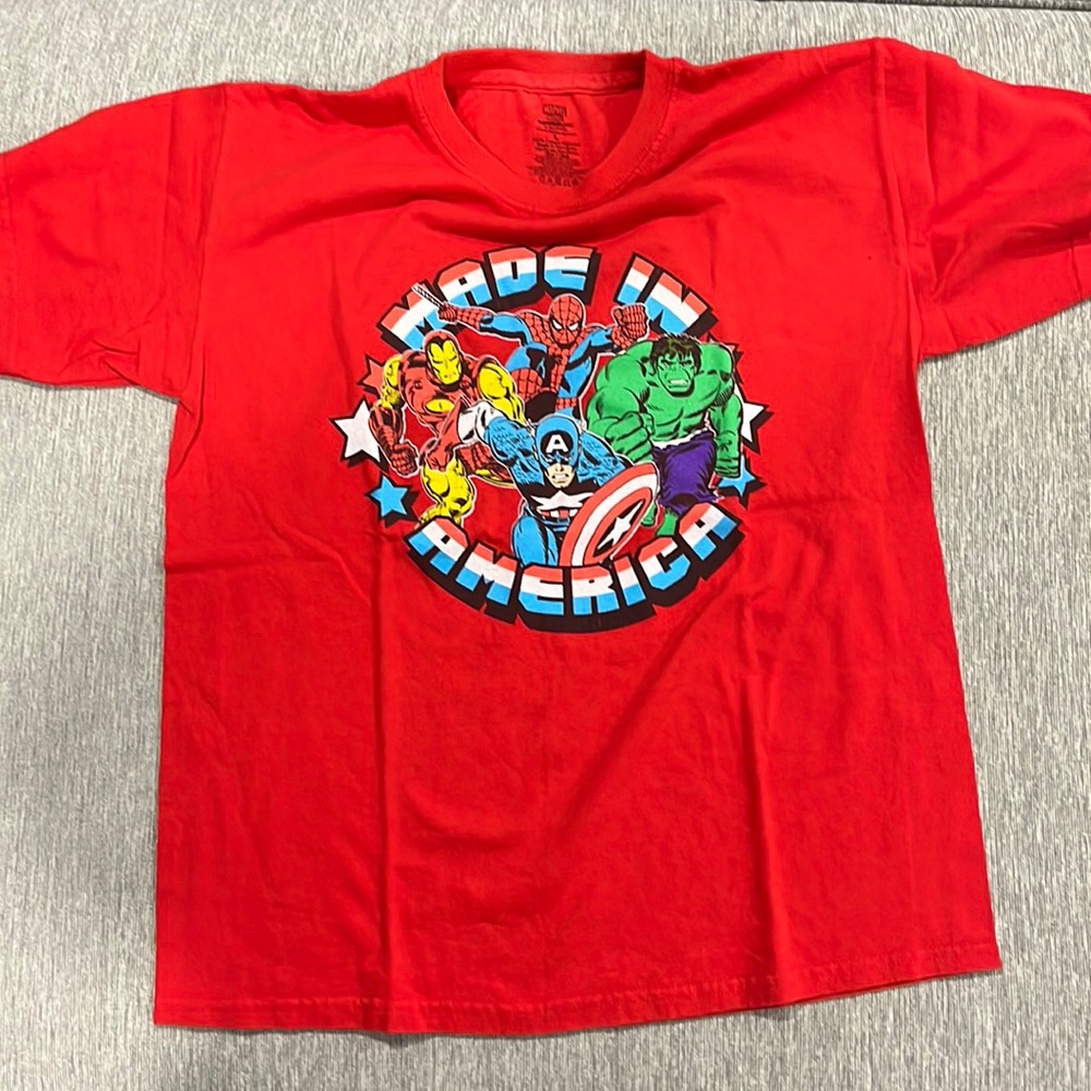 Used Red youth large marvel tee-shirt